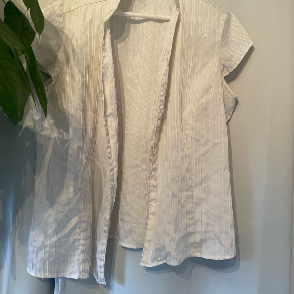 Puli Women's White Button Down Shirt